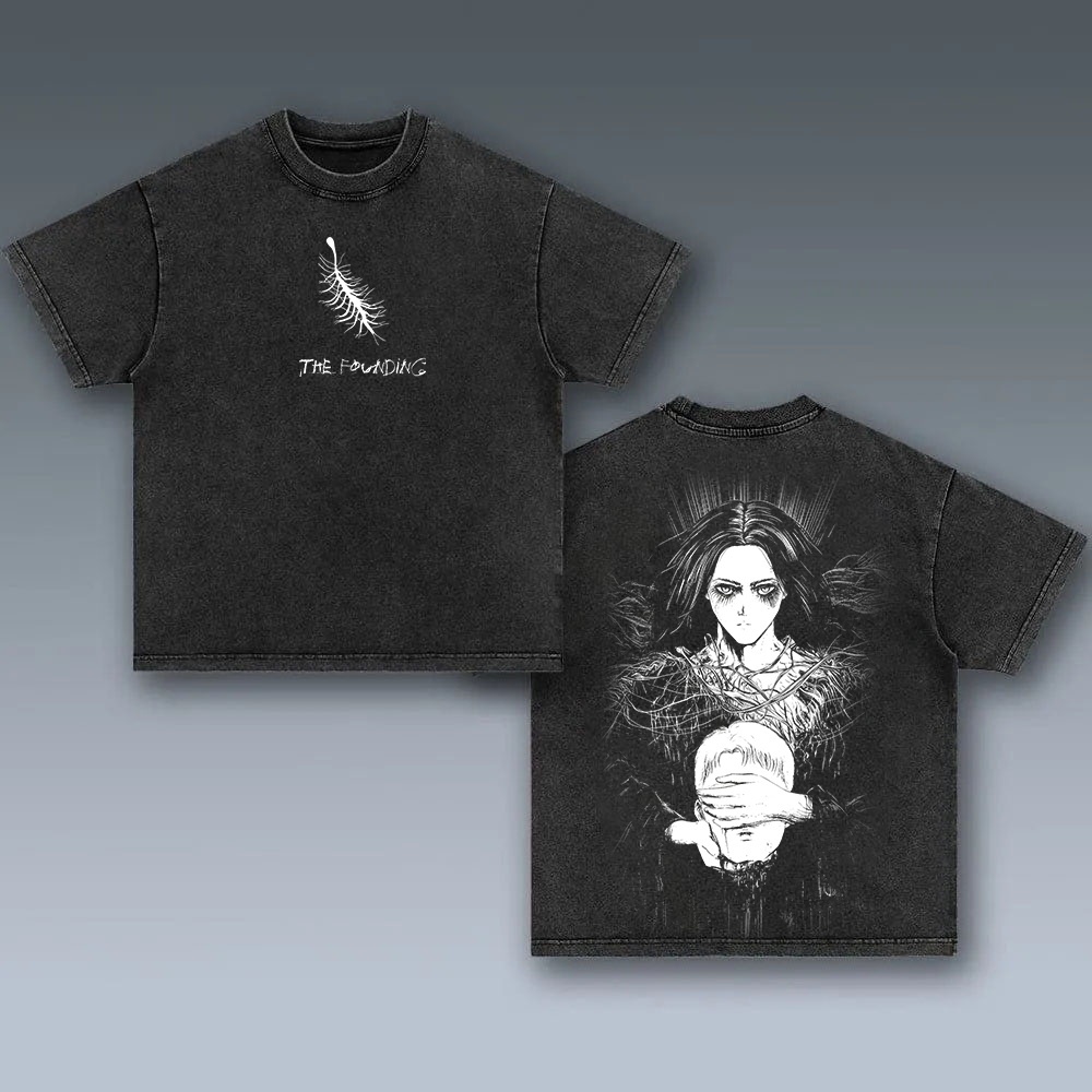 Attack On Titan Anime Oversize Washed Tee