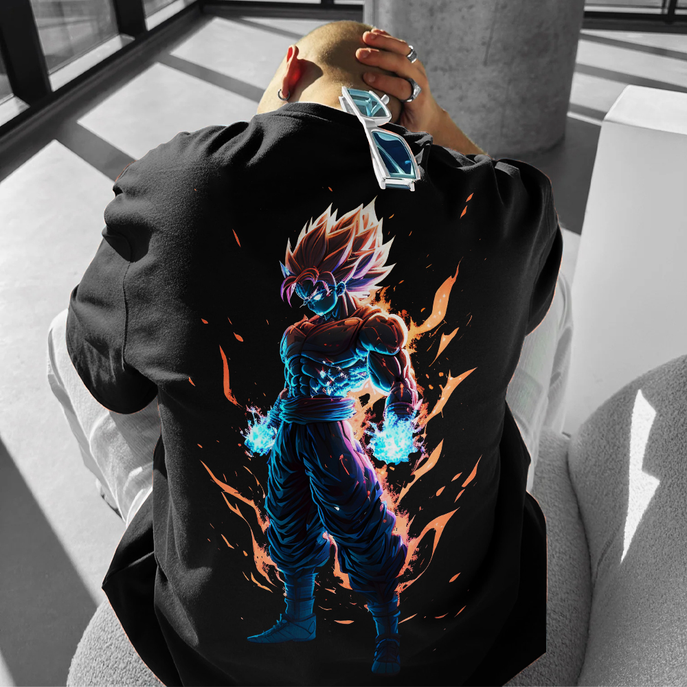 "Son Goku" Pattern Printed T-shirt