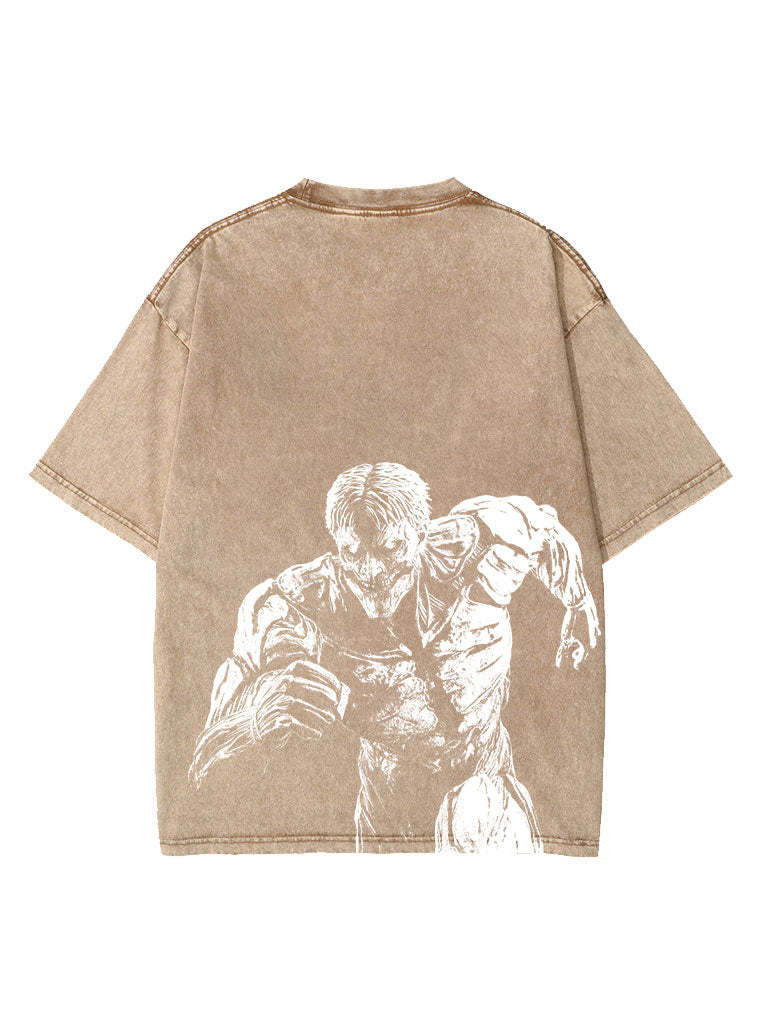 Attack On Titan Anime Oversize Washed Tee