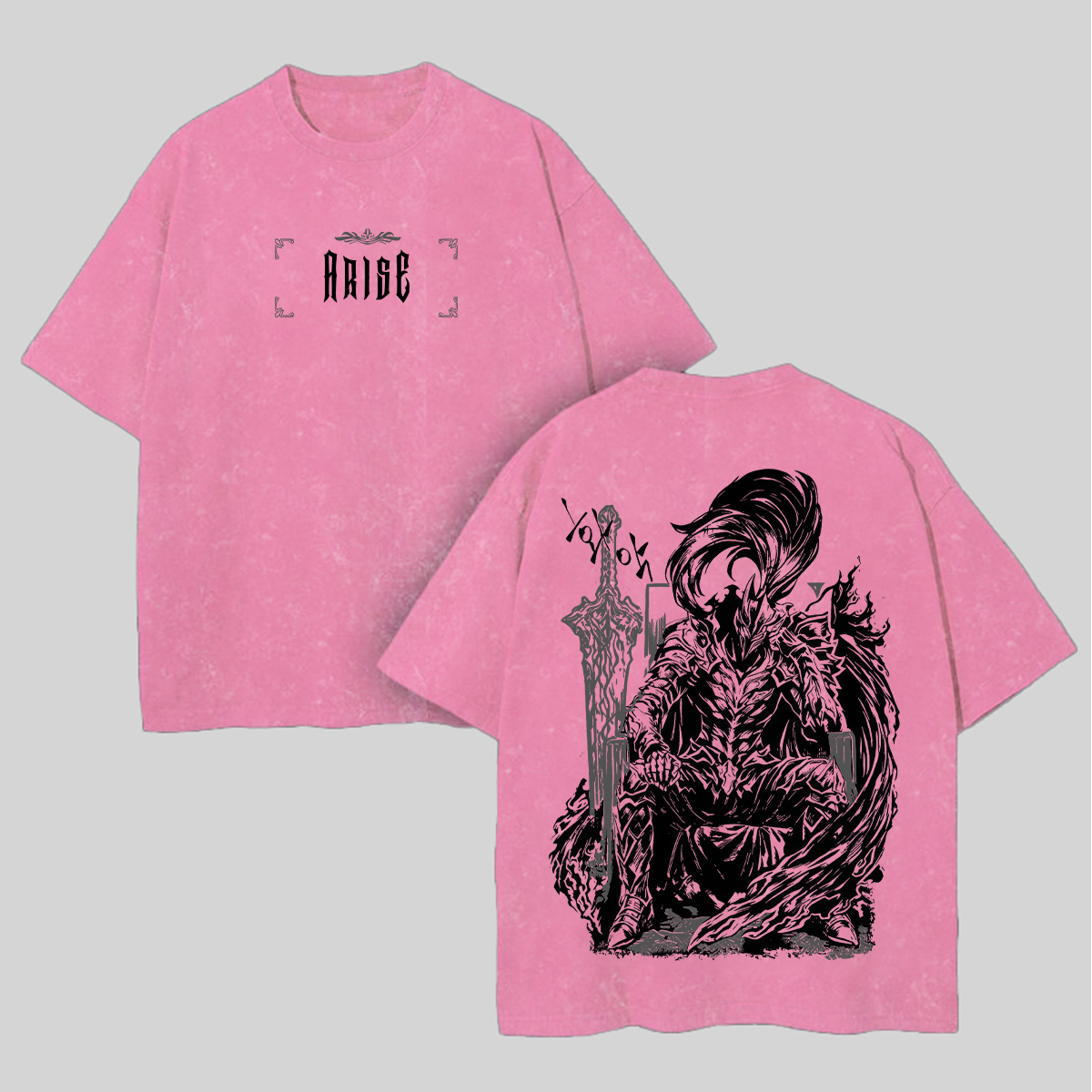 Solo Leveling Igris Printed Unisex Washed T-Shirt