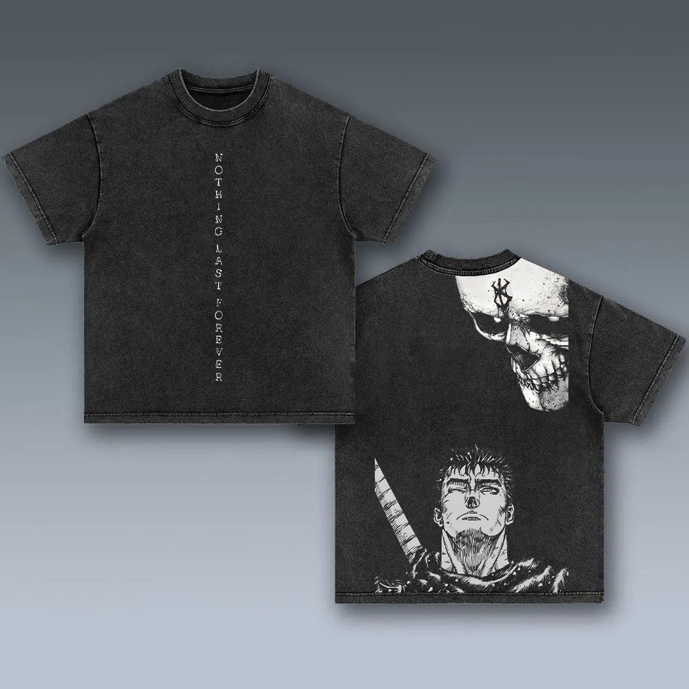 Vintage Berserk Anime Oversize Washed Tee