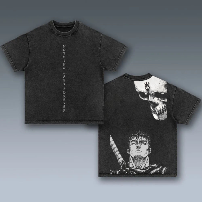 Vintage Berserk Anime Oversize Washed Tee