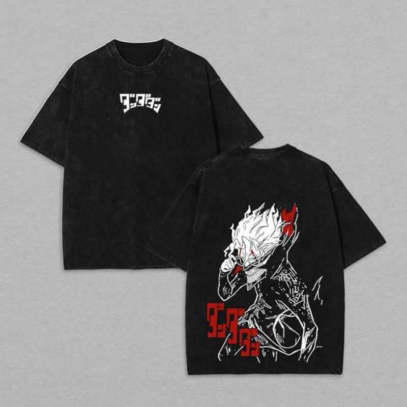 Okarun Dandadan Anime Manga Oversize Washed T-Shirt