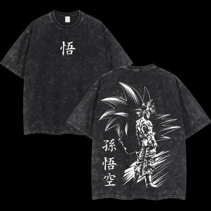 Retro Dragon Ball ZSon Goku Oversize Washed T-Shirt