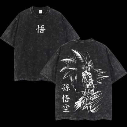 Retro Dragon Ball ZSon Goku Oversize Washed T-Shirt