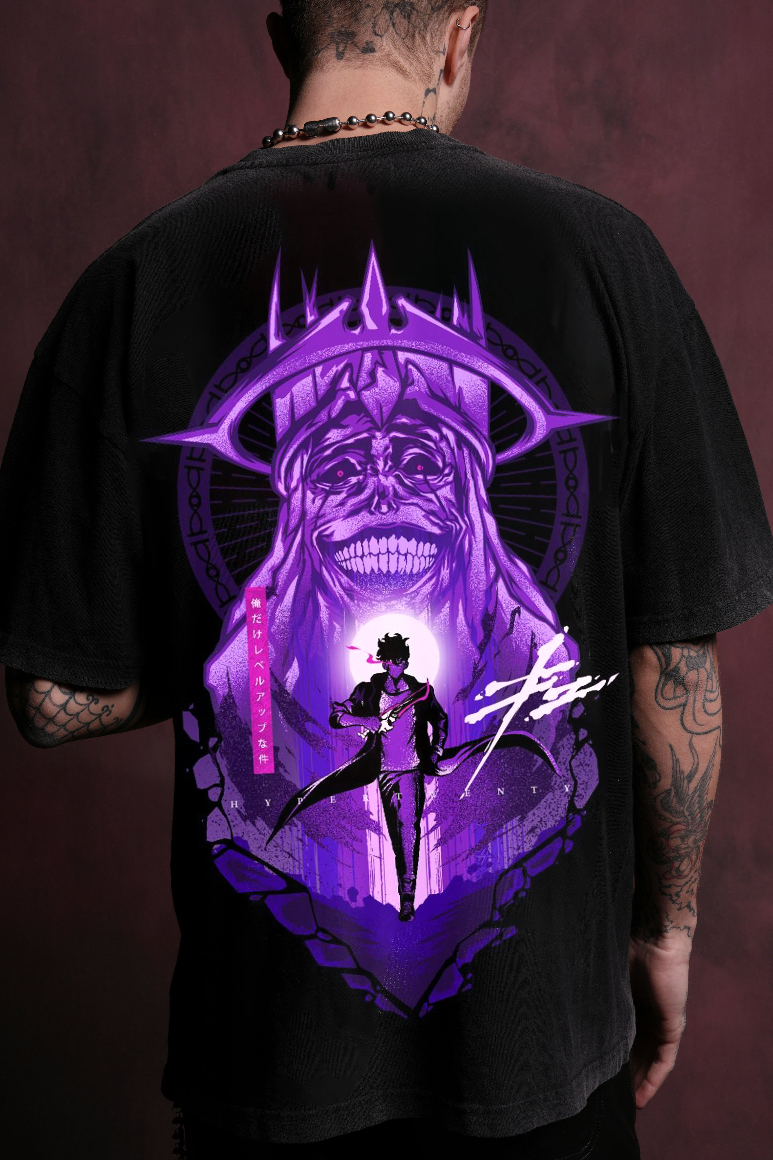 Solo Leveling God Statue Printed Unisex Washed T-Shirt