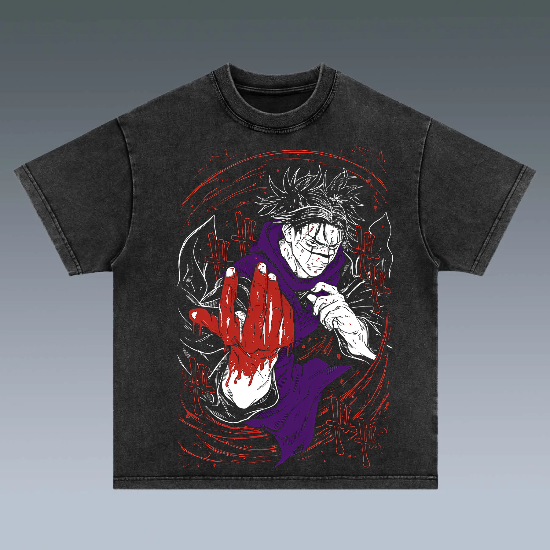 Limited Edition Jujutsu Kaisen Character Washed T-Shirt