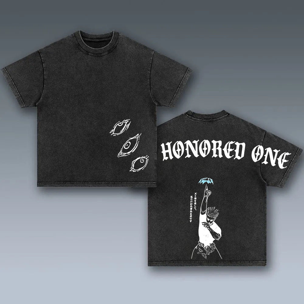 Retro Gojo Satoru Anime Oversize Washed Tee