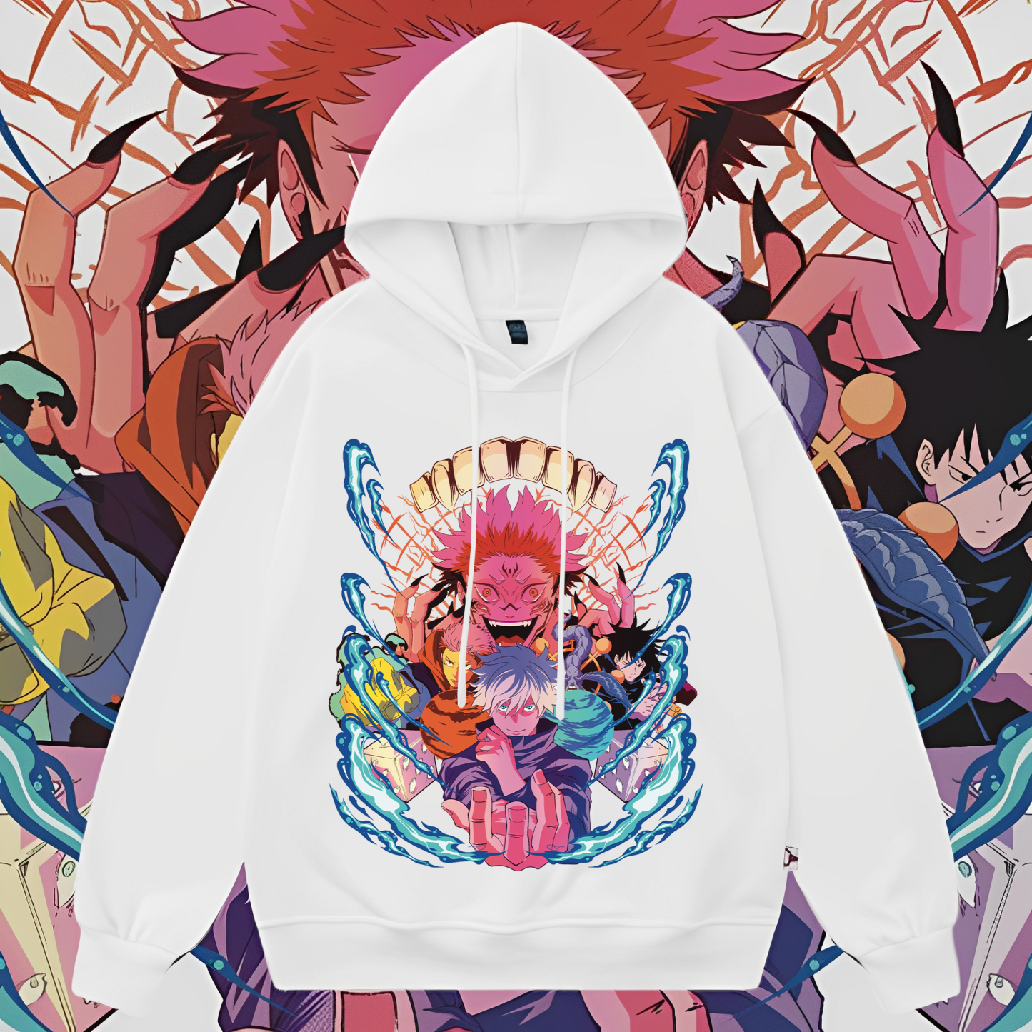 The Character "Yuji Itadori" In Jujutsu Kaisen Washed Hoodie