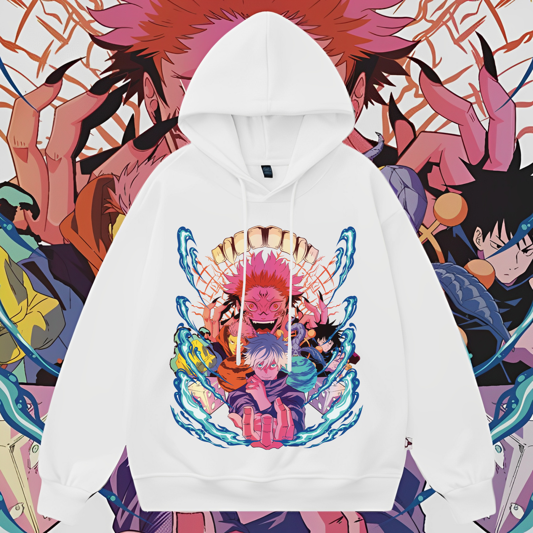The Character "Yuji Itadori" In Jujutsu Kaisen Washed Hoodie