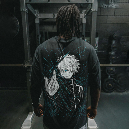 Retro Jujutsu Kaisen Manga Print Washed Shirt