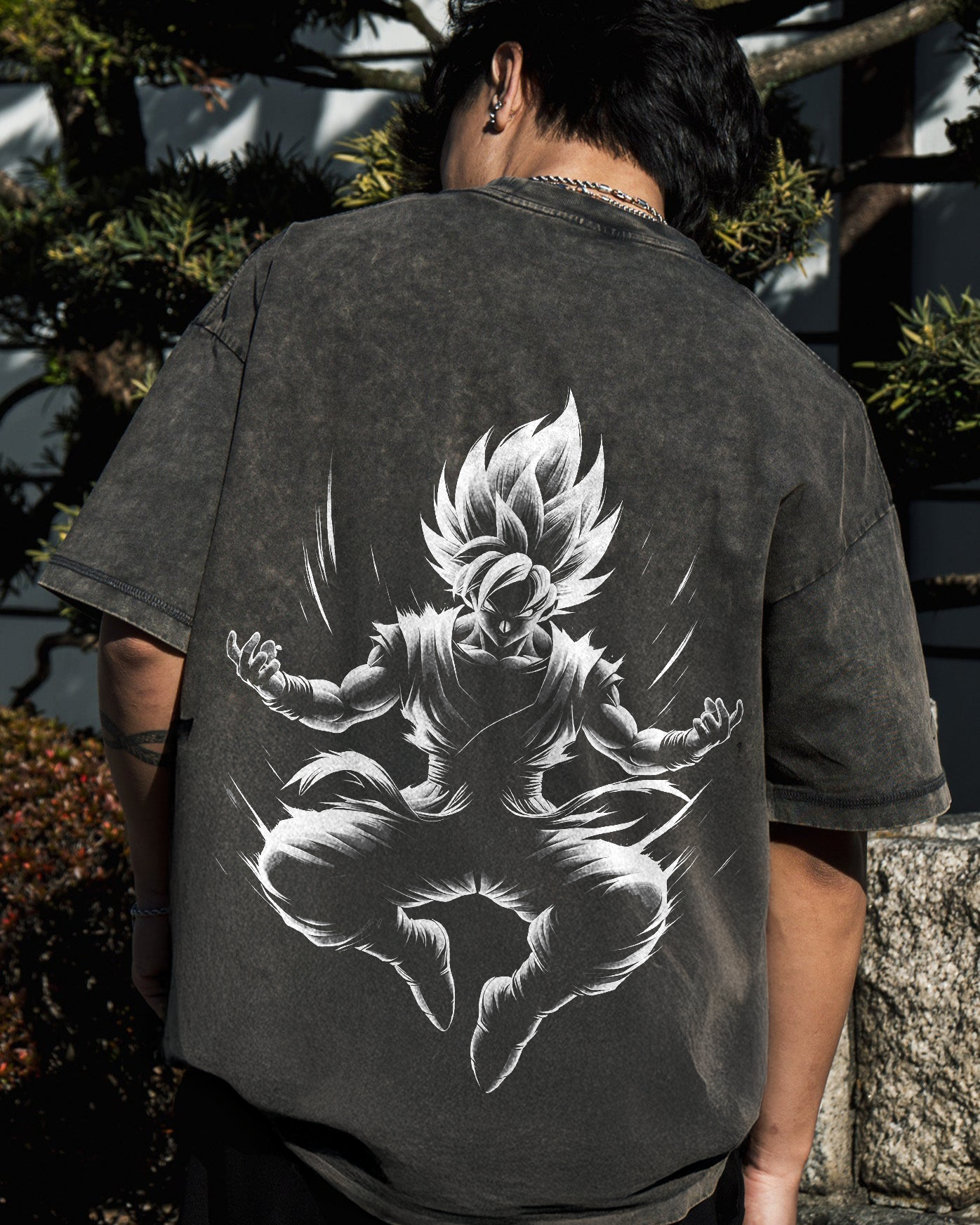 Retro Dragon Ball Z Son Goku Oversize Washed Tee