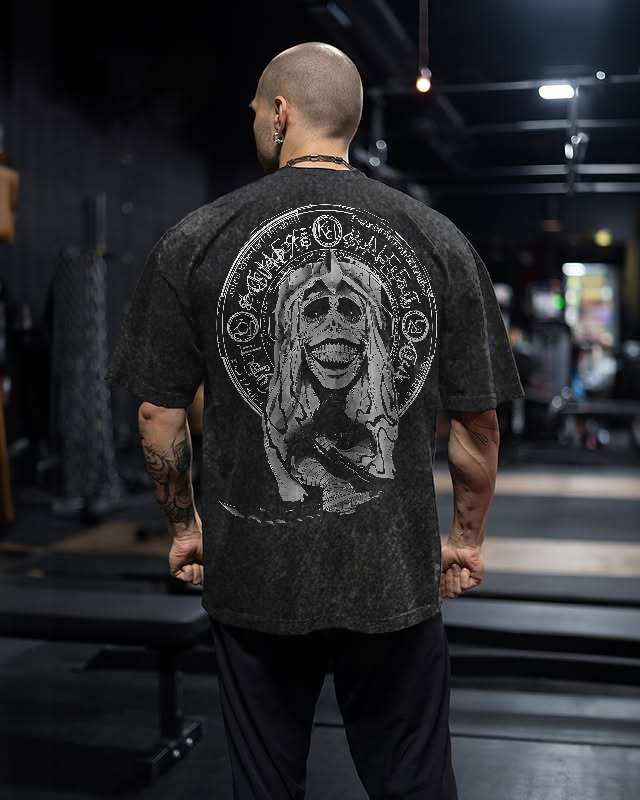 Solo Leveling God Statue Printed Unisex Washed T-Shirt