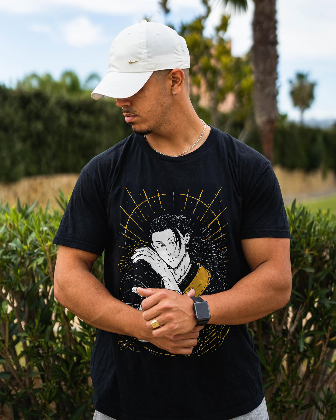 JJK Anime Art Print Washed Tee – Simple & Bold