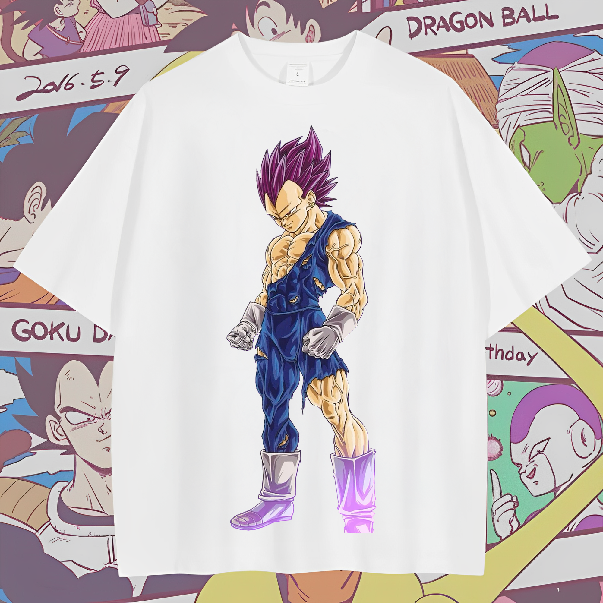 Anime 【Dragon Ball】 Character Series "Son Goku" Graphic Print T-shirt
