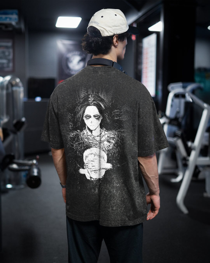Attack On Titan Anime Oversize Washed Tee
