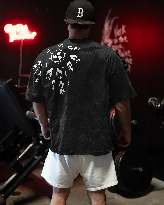 Retro Naruto Anime Oversize Washed Tee