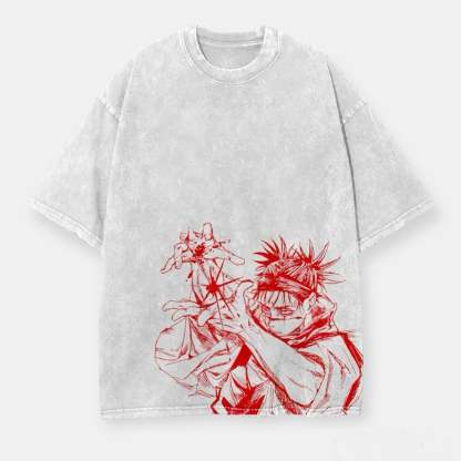 Choso Piercing Blood 2 Sided Vintage Oversize Tee