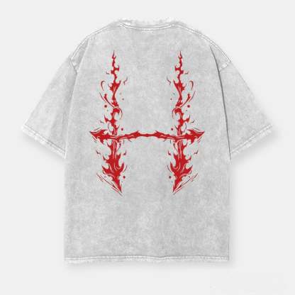 Choso Piercing Blood 2 Sided Vintage Oversize Tee