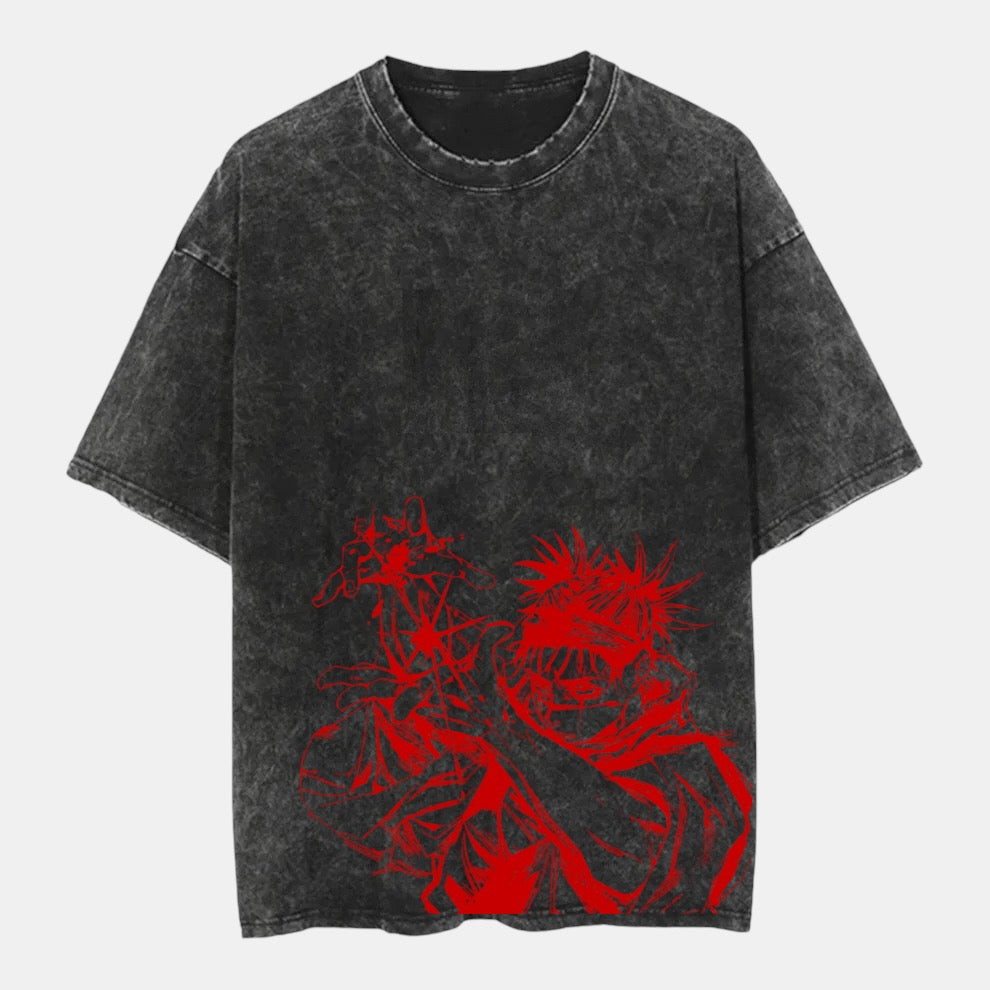 Choso Piercing Blood 2 Sided Vintage Oversize Tee