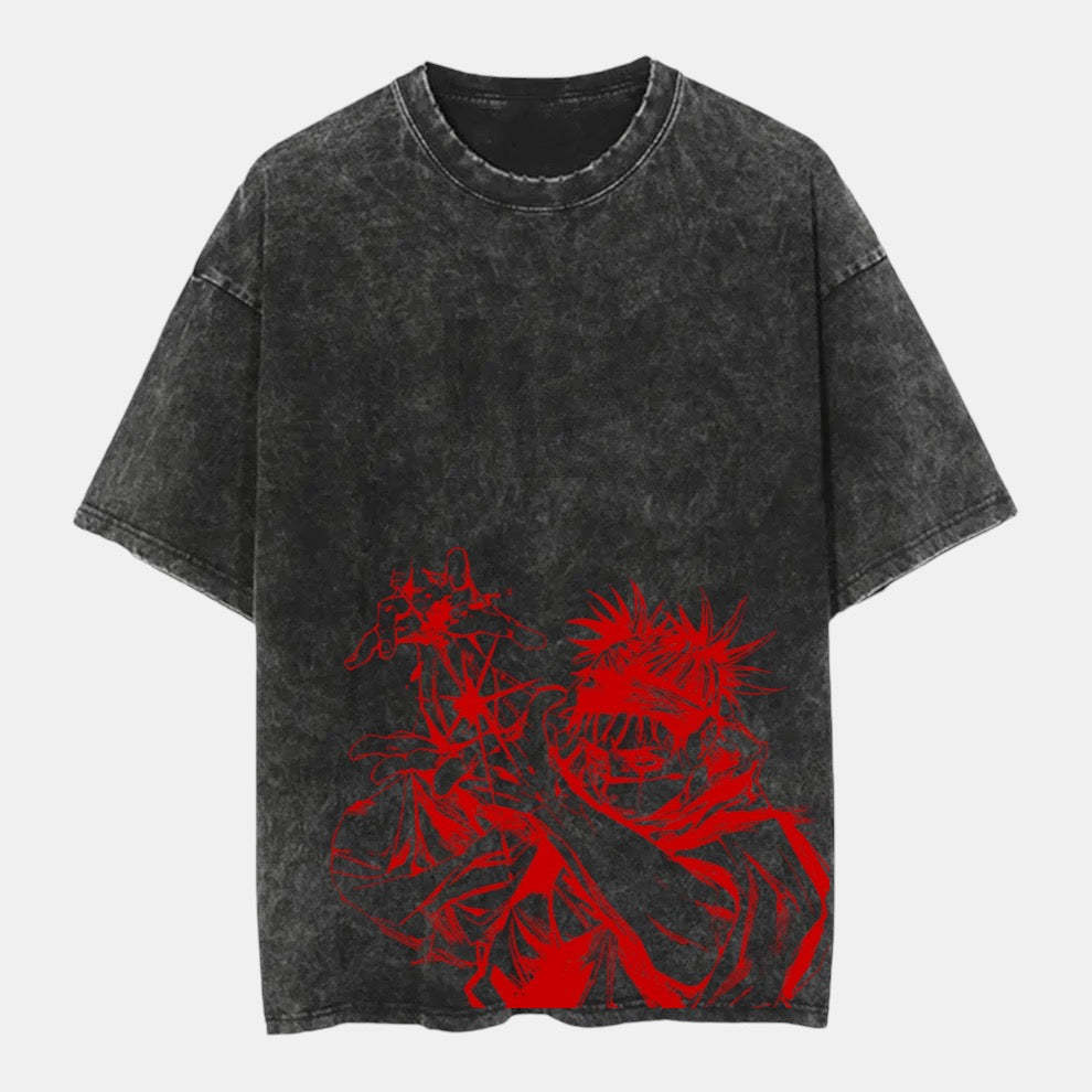 Choso Piercing Blood 2 Sided Vintage Oversize Tee