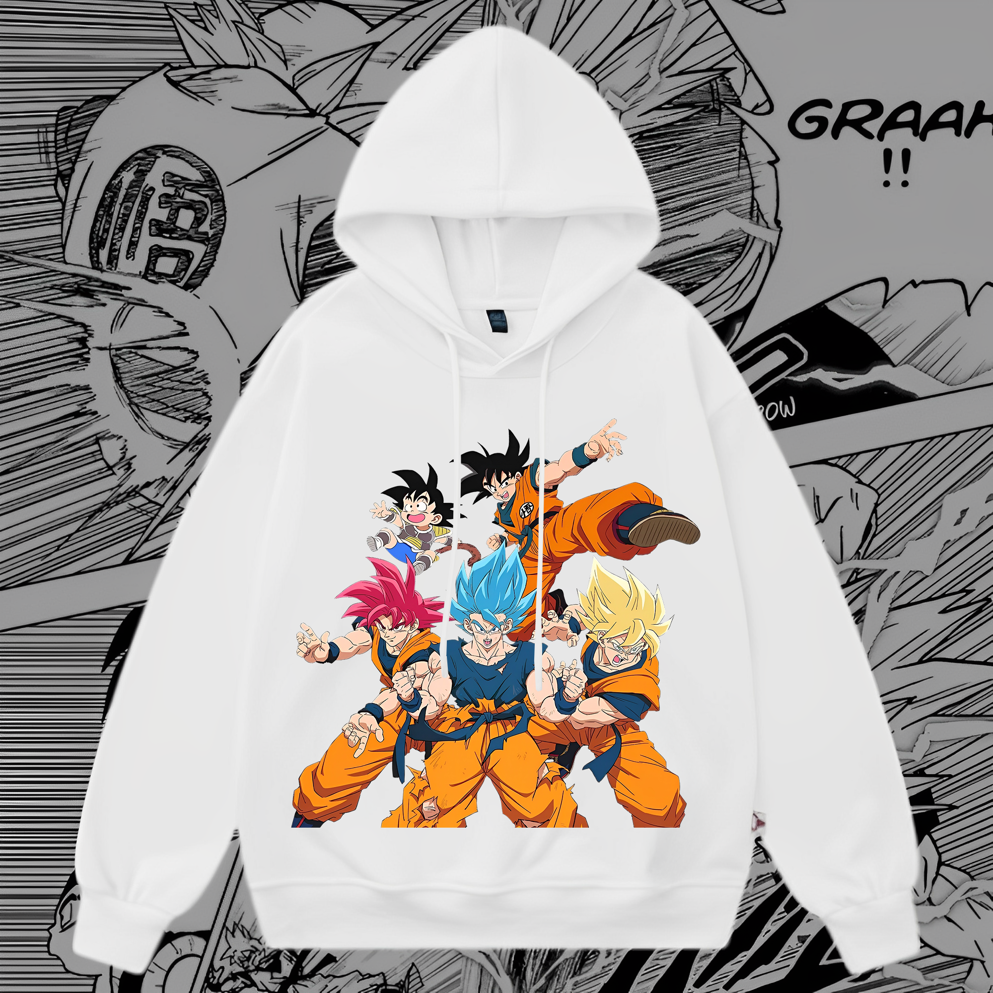 Anime 【Dragon Ball】 Character Series "Sun Goku" Graphic Print Hoodie