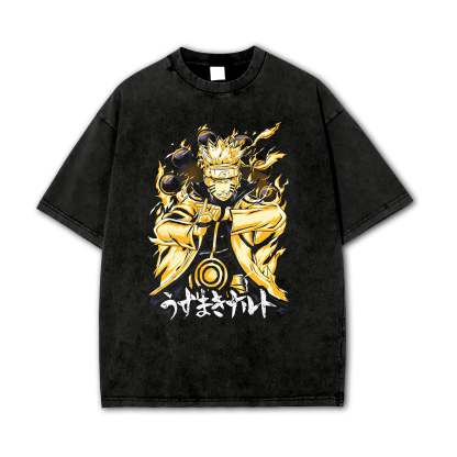 Hidden Leaf Shinobi Kyuubi + Sage Mode Vintage T-Shirt
