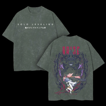 Solo Leveling Printed Unisex Washed T-Shirt