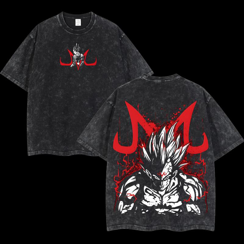 Dragon Ball Super Saiyan Vegeta Oversize Washed Tee