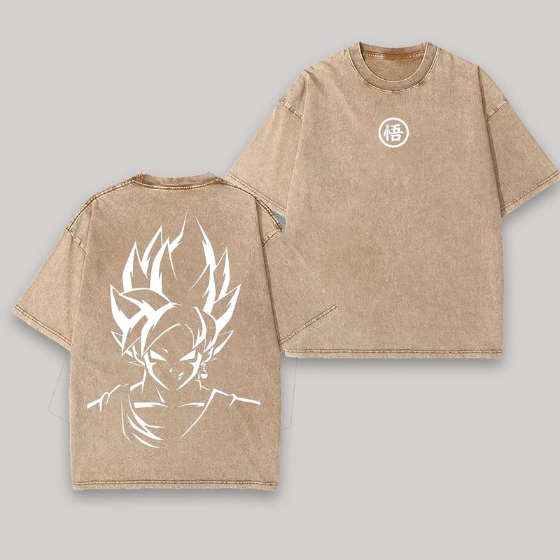 Dragon Ball Super Saiyan Oversize Washed Tee