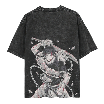 Jujutsu Kaisen Printed Men's Washed T-Shirt