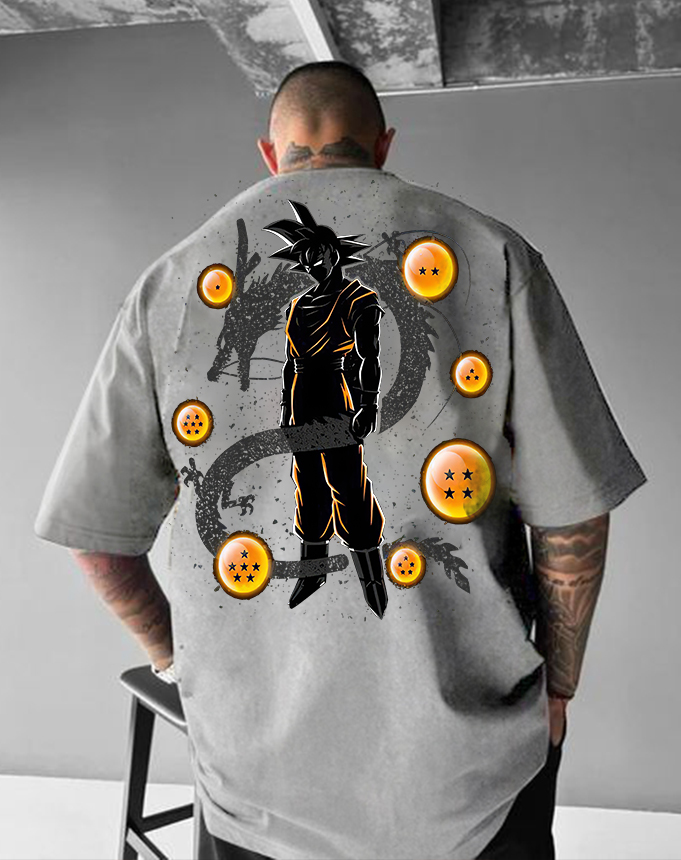 Dragon Ball Son Goku Printed Men's Washed T-Shirt