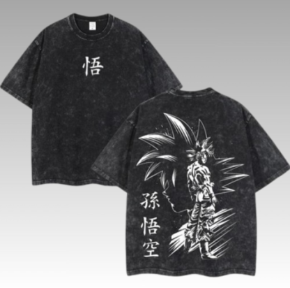 Retro Dragon Ball ZSon Goku Oversize Washed Tee