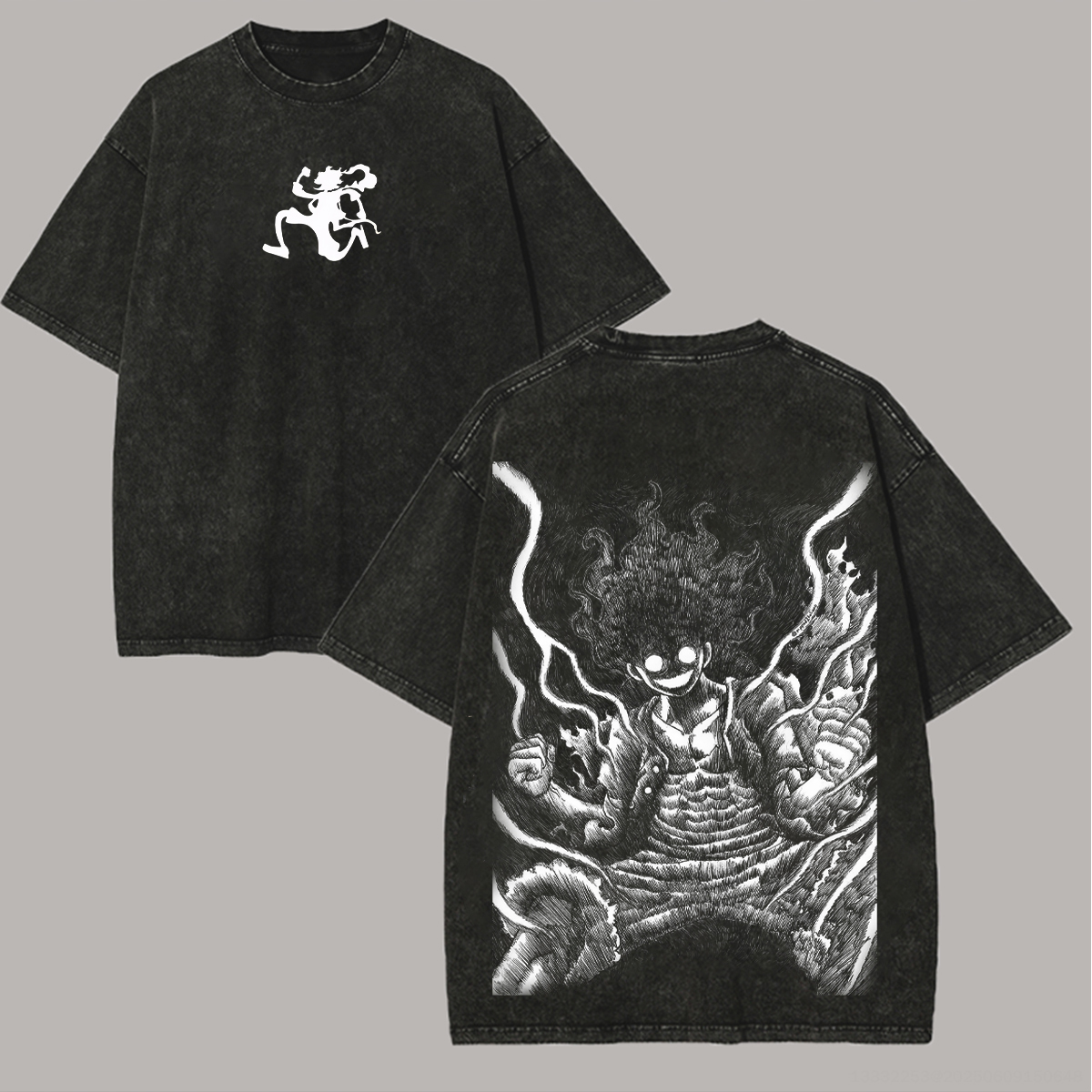 One Piece Monkey D. Luffy Printed Unisex Washed T-Shirt