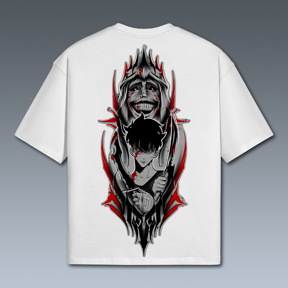 Solo Leveling God Statue Printed T-Shirt