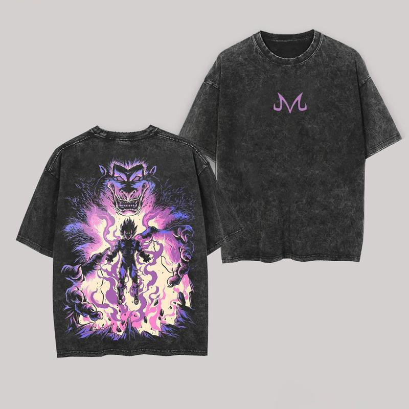 Majin Vegeta Dragon Ball Oversize Washed T-Shirt