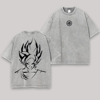 Dragon Ball Super Saiyan Oversize Washed Tee