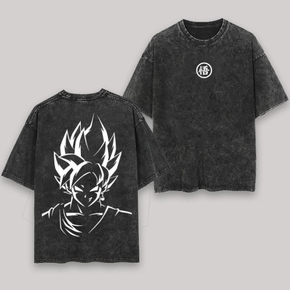 Dragon Ball Super Saiyan Oversize Washed Tee