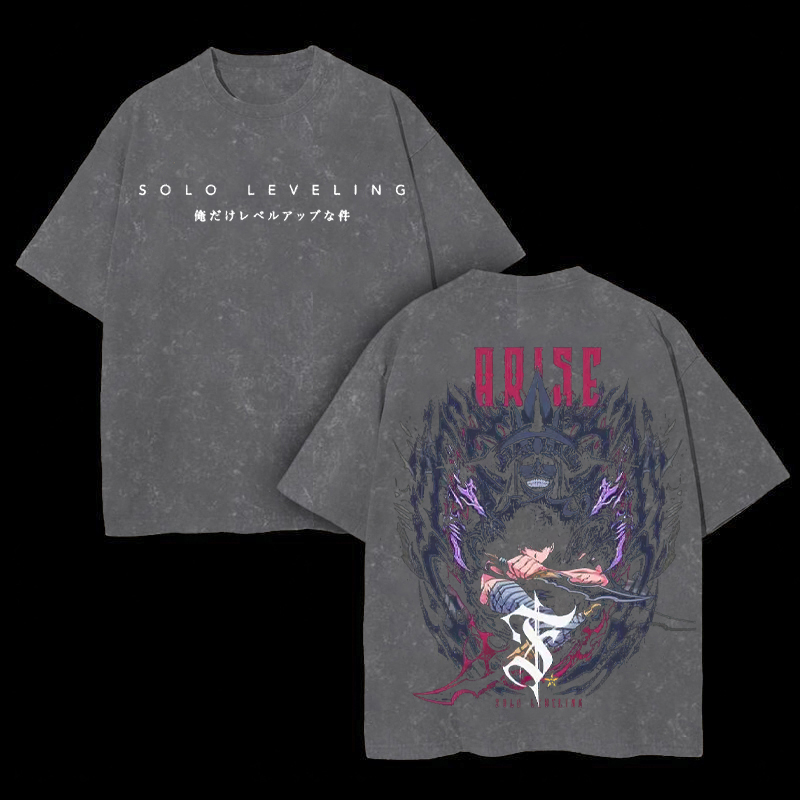 Solo Leveling Printed Unisex Washed T-Shirt