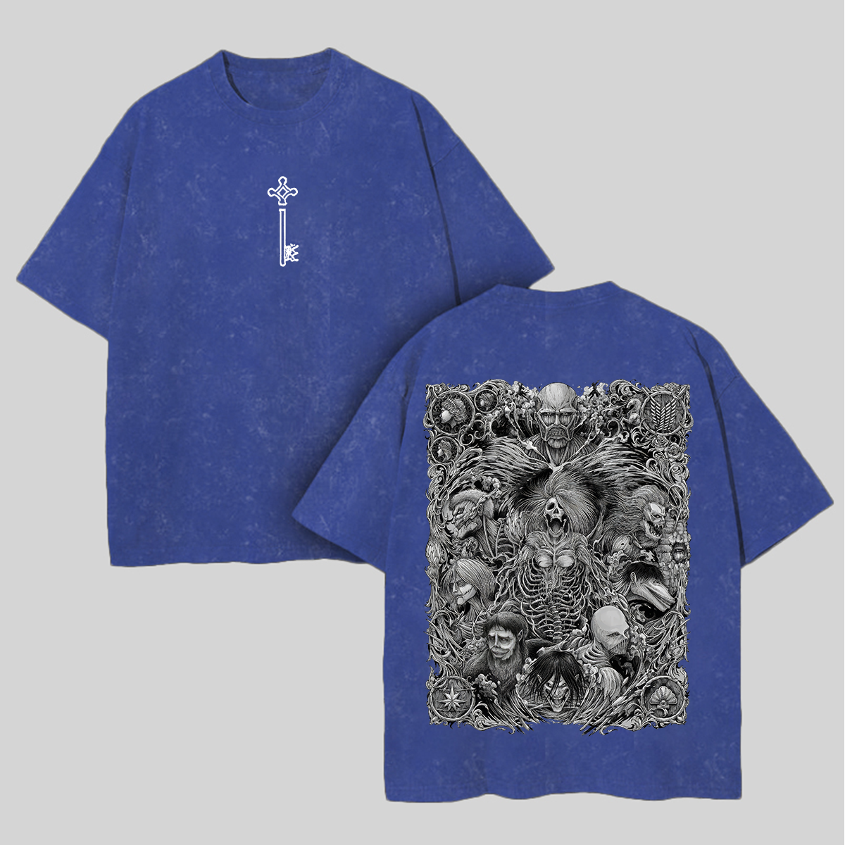 Attack on Titan Oversize Washed T-Shirt