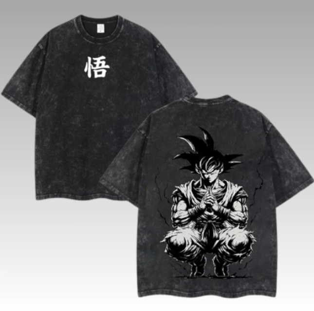 Dragon Ball Super Saiyan Son Goku Oversize Washed Tee