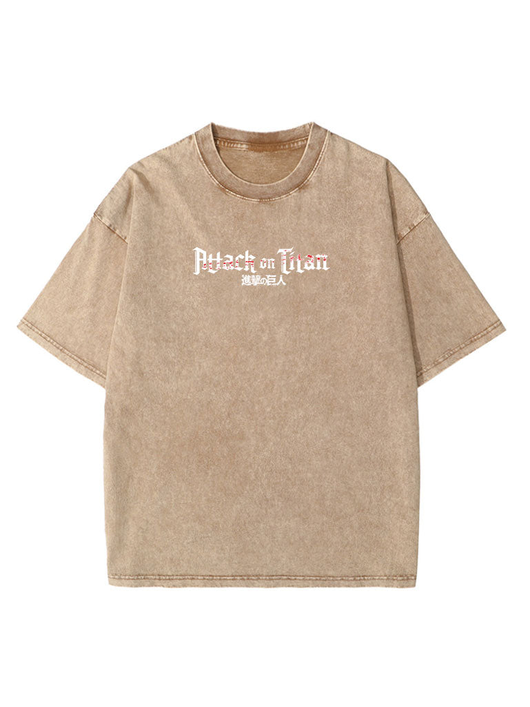 Attack On Titan Anime Oversize Washed Tee