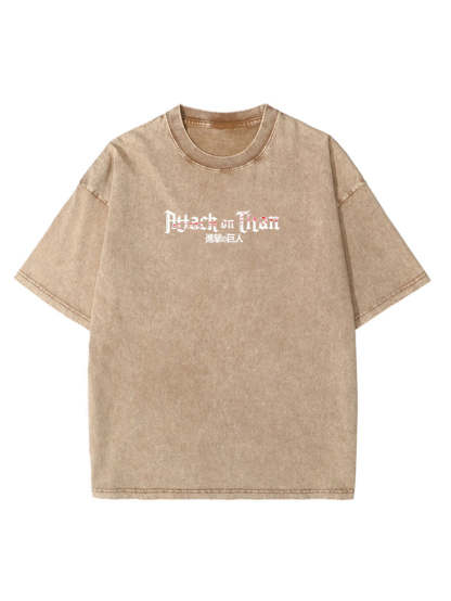Attack On Titan Anime Oversize Washed Tee