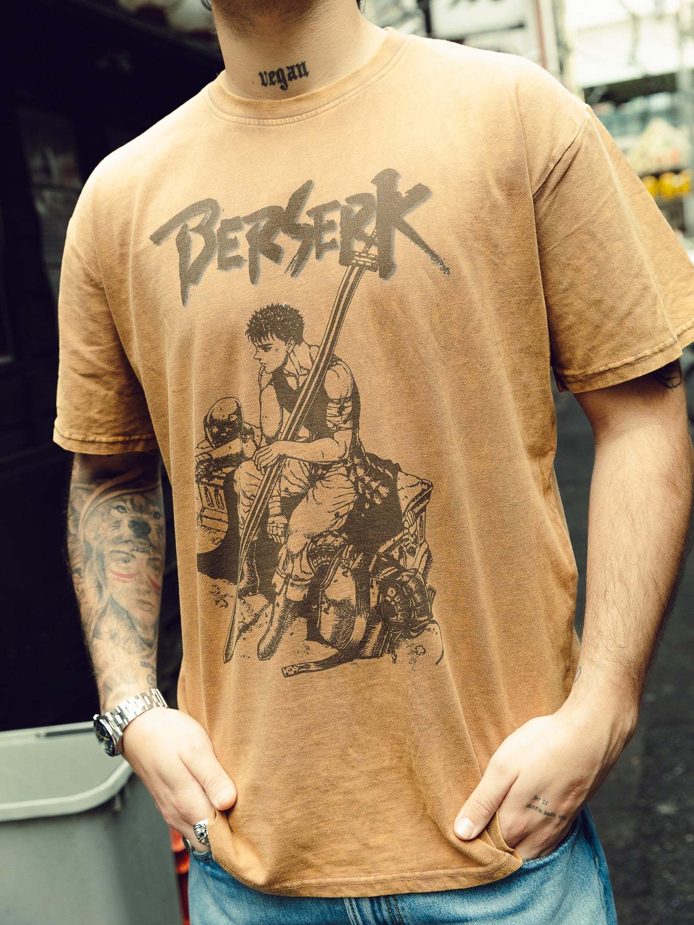 Berserk Guts Vintage Oversize Washed Tee