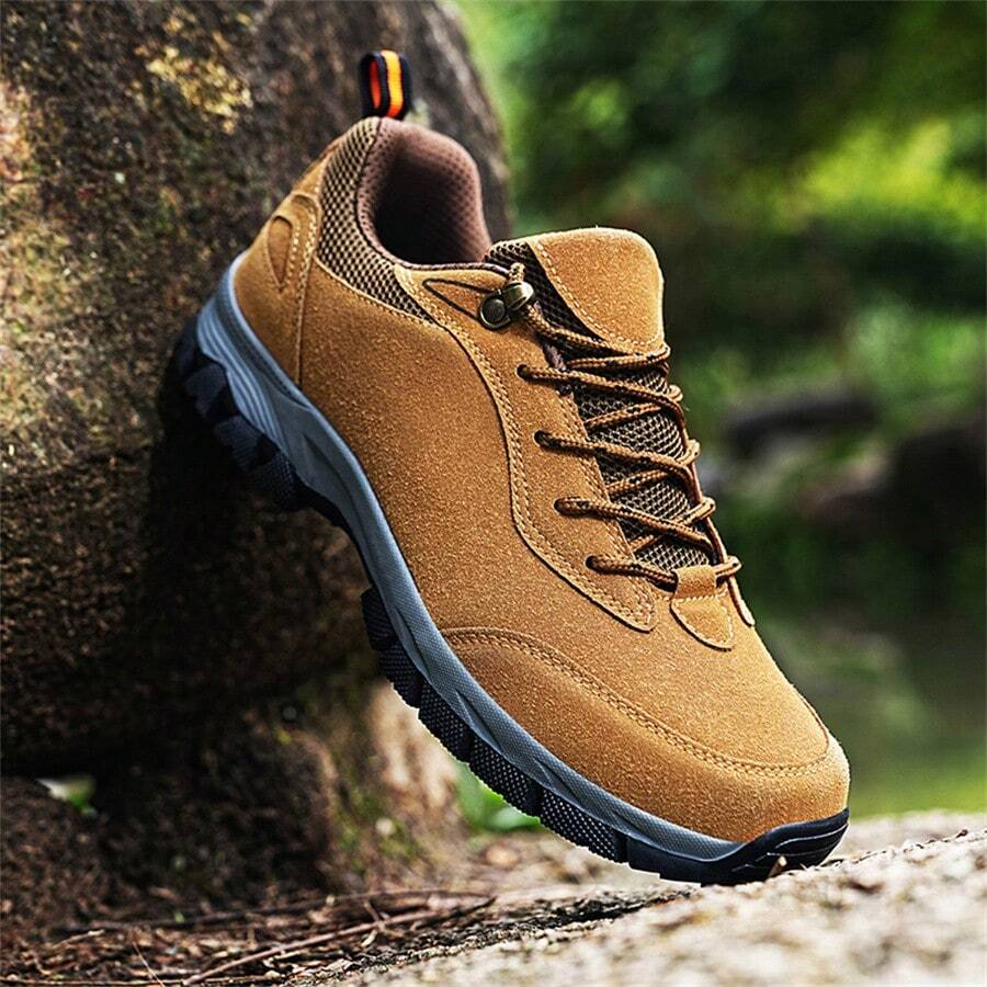 Men's Lightweight Non-Slip Suede Leather Outdoor Shoes,Comfy Orthopedic Walking Shoes - 4004