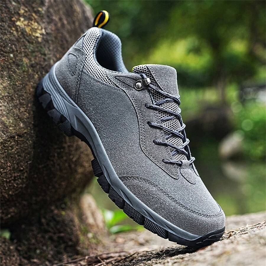 Men's Lightweight Non-Slip Suede Leather Outdoor Shoes,Comfy Orthopedic Walking Shoes - 4004