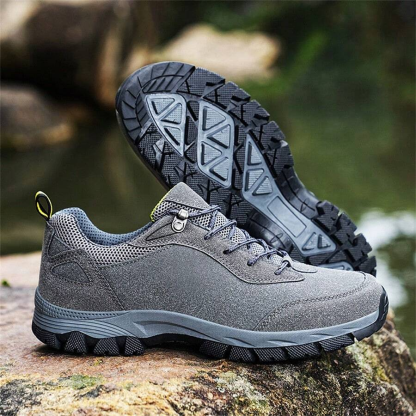 Men's Lightweight Non-Slip Suede Leather Outdoor Shoes,Comfy Orthopedic Walking Shoes - 4004