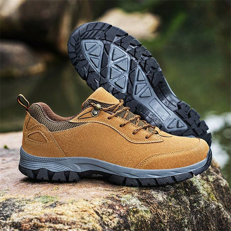Men's Lightweight Non-Slip Suede Leather Outdoor Shoes,Comfy Orthopedic Walking Shoes - 4004