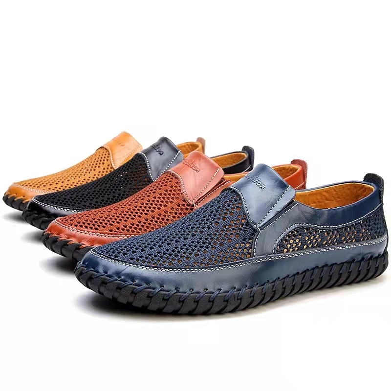 Last Day 50% OFF🔥Men's Hand Stitching Breathable Lightweight Casual Slip On Water Shoes