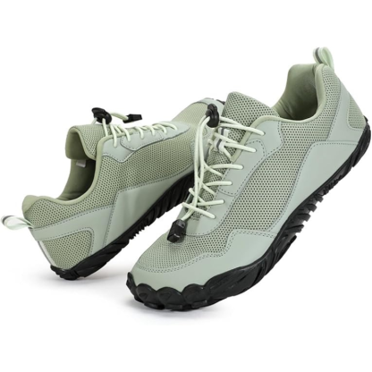 Men's Mesh Drawstring Trail Running Shoes Slip On Wide Toe Box Minimalist Training Shoes Casual Anti-Slip Lightweight Walking Hiking Shoes